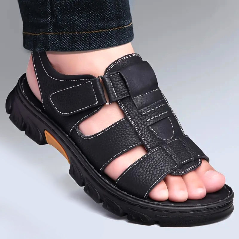 Sandalias en cuero garantizado