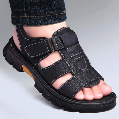 Sandalias en cuero garantizado