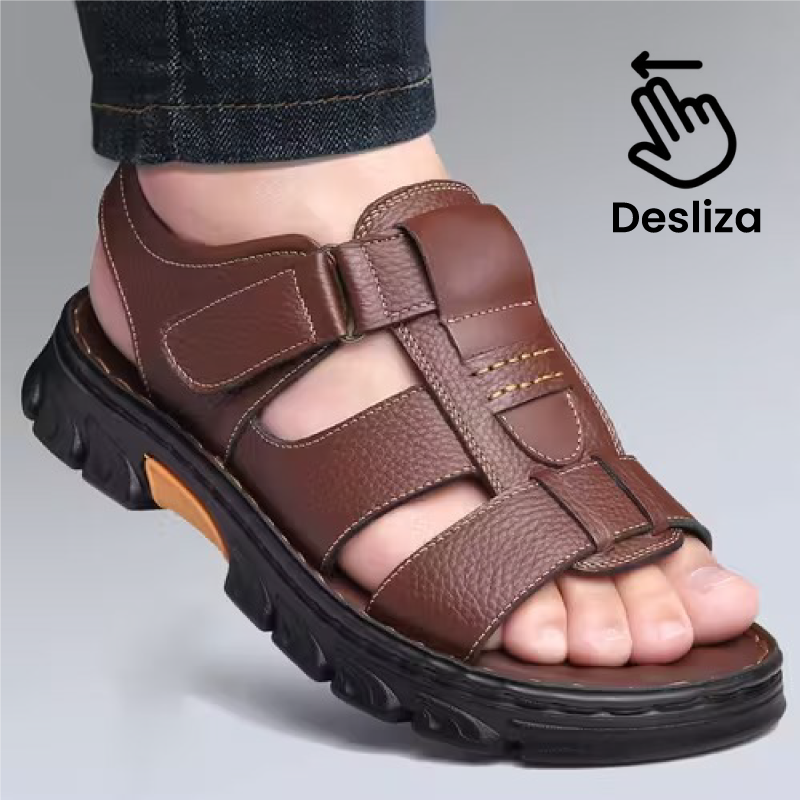 Sandalias en cuero garantizado