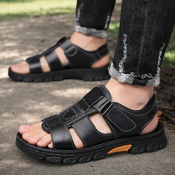 Sandalias en cuero garantizado